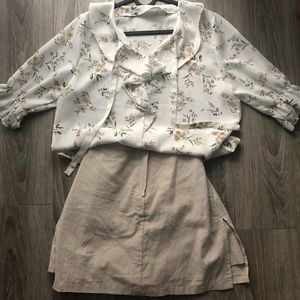 Floral design two piece set